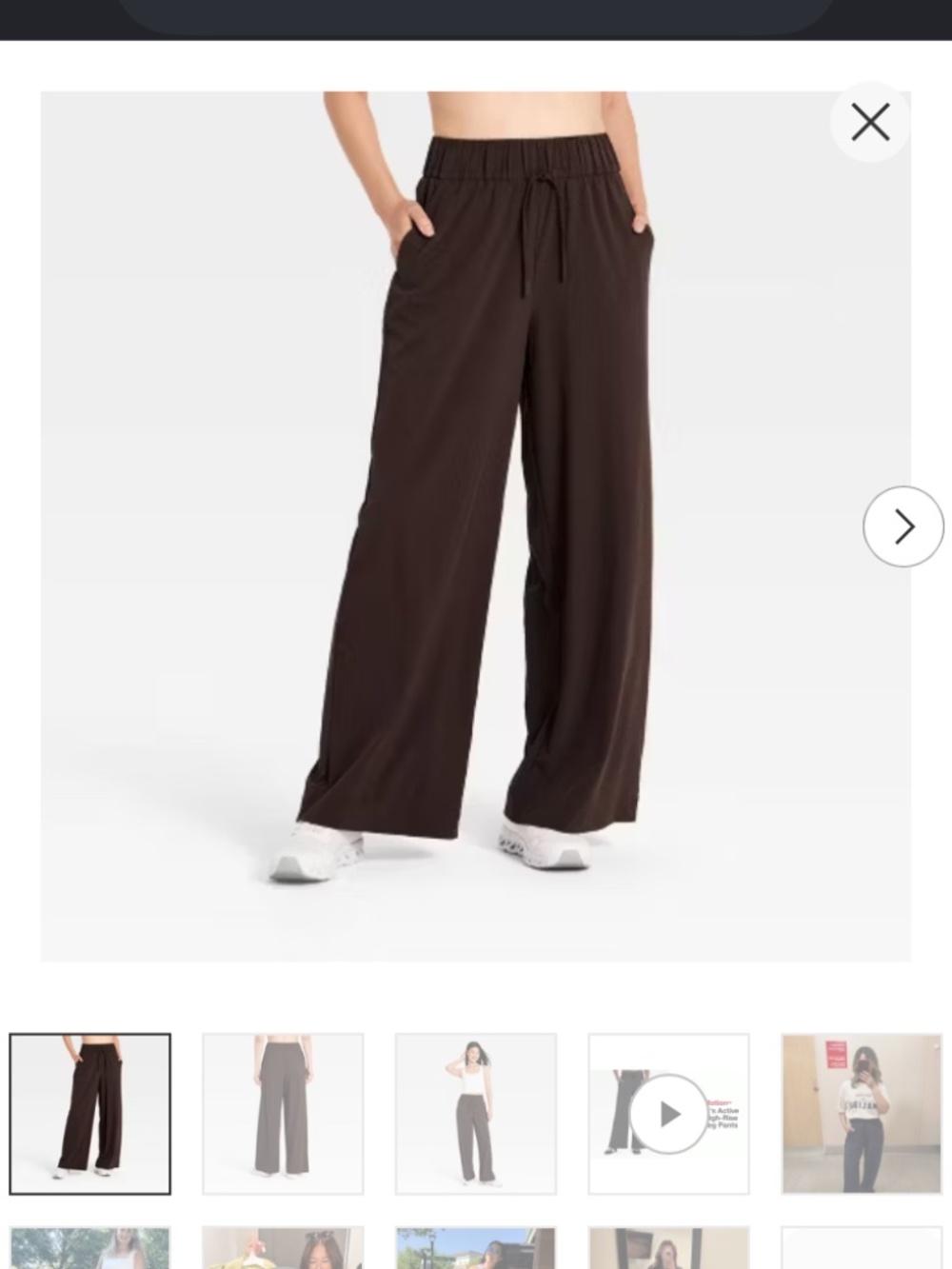 NWT All In Motion Active Light High-Rise Pocketed Wide Leg Pants (Large) - Picture 13 of 16